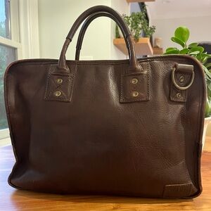 WILL Leather Goods Dark Brown Briefcase